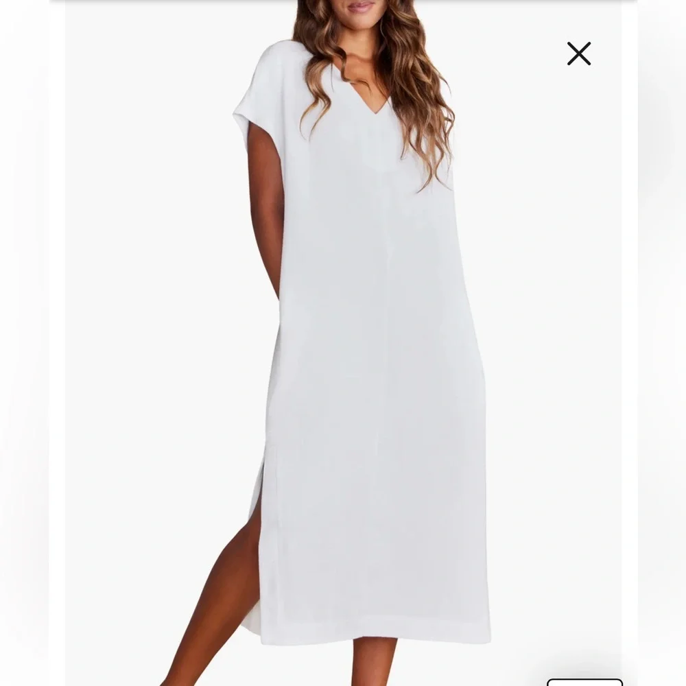 Barefoot Dreams White Swim Coverup - Picture 1 of 16